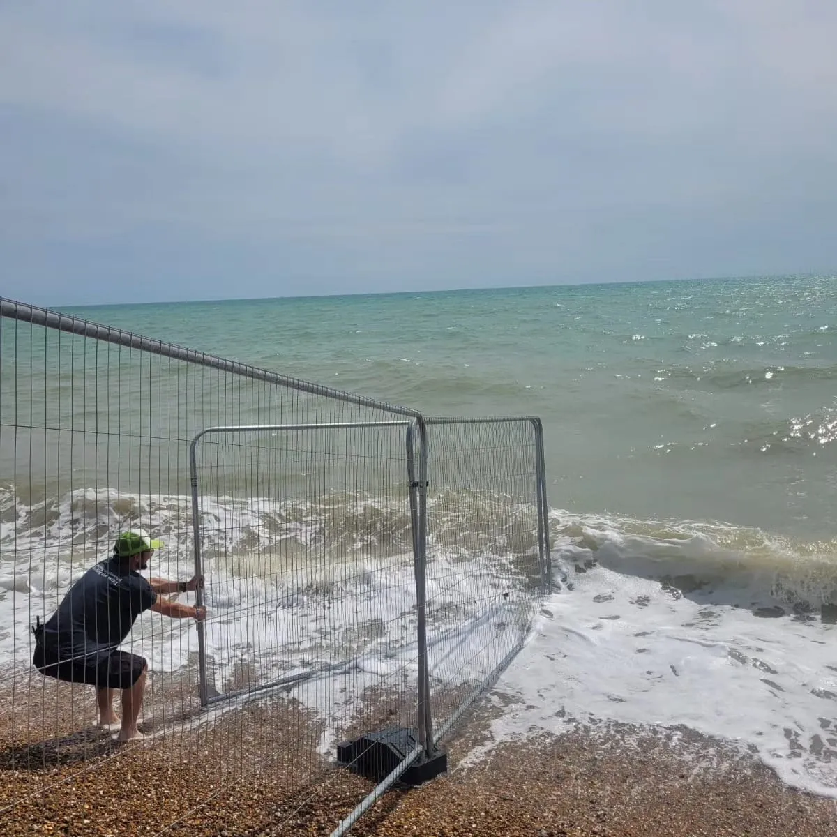 BTN Crew member on a seafront job