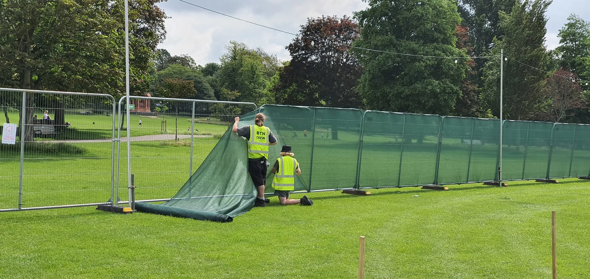 BTN Crew on a festival site build